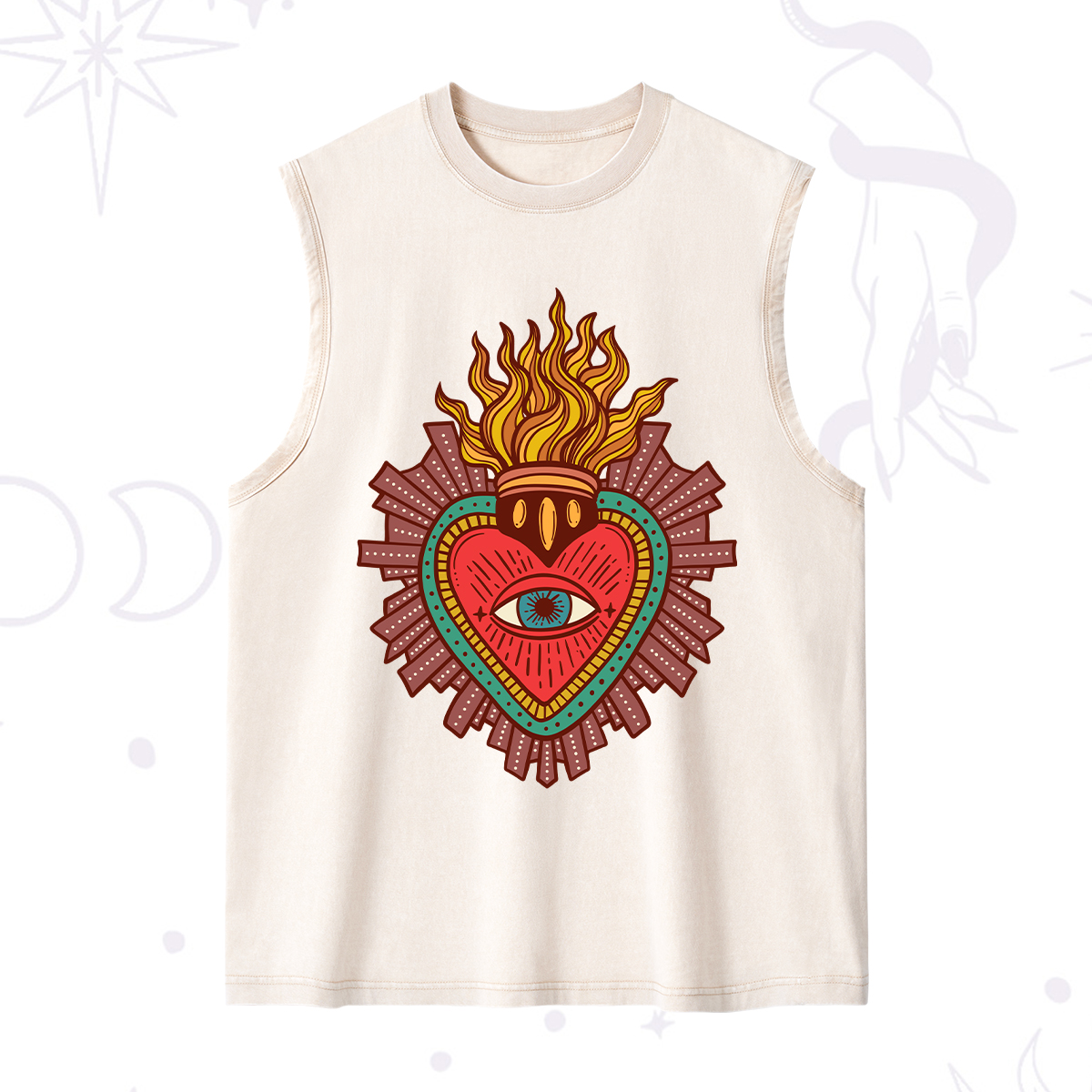 Purplehecate Sacred Heart Washed Tank