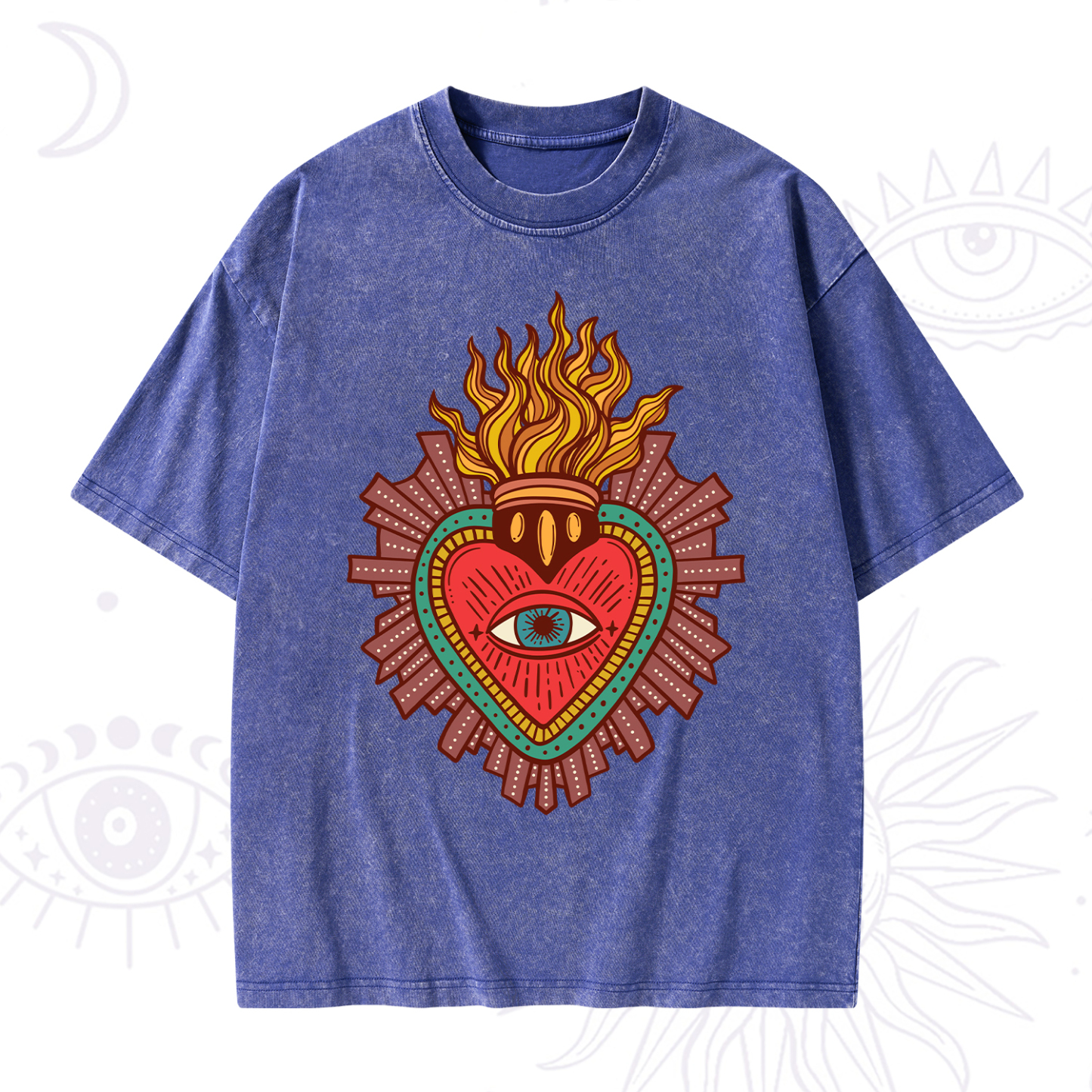 Purplehecate Sacred Heart Washed T-Shirt