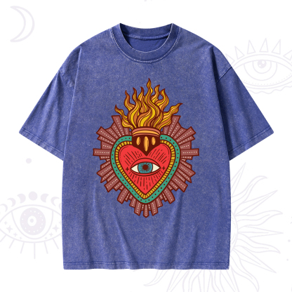 Purplehecate Sacred Heart Washed T-Shirt