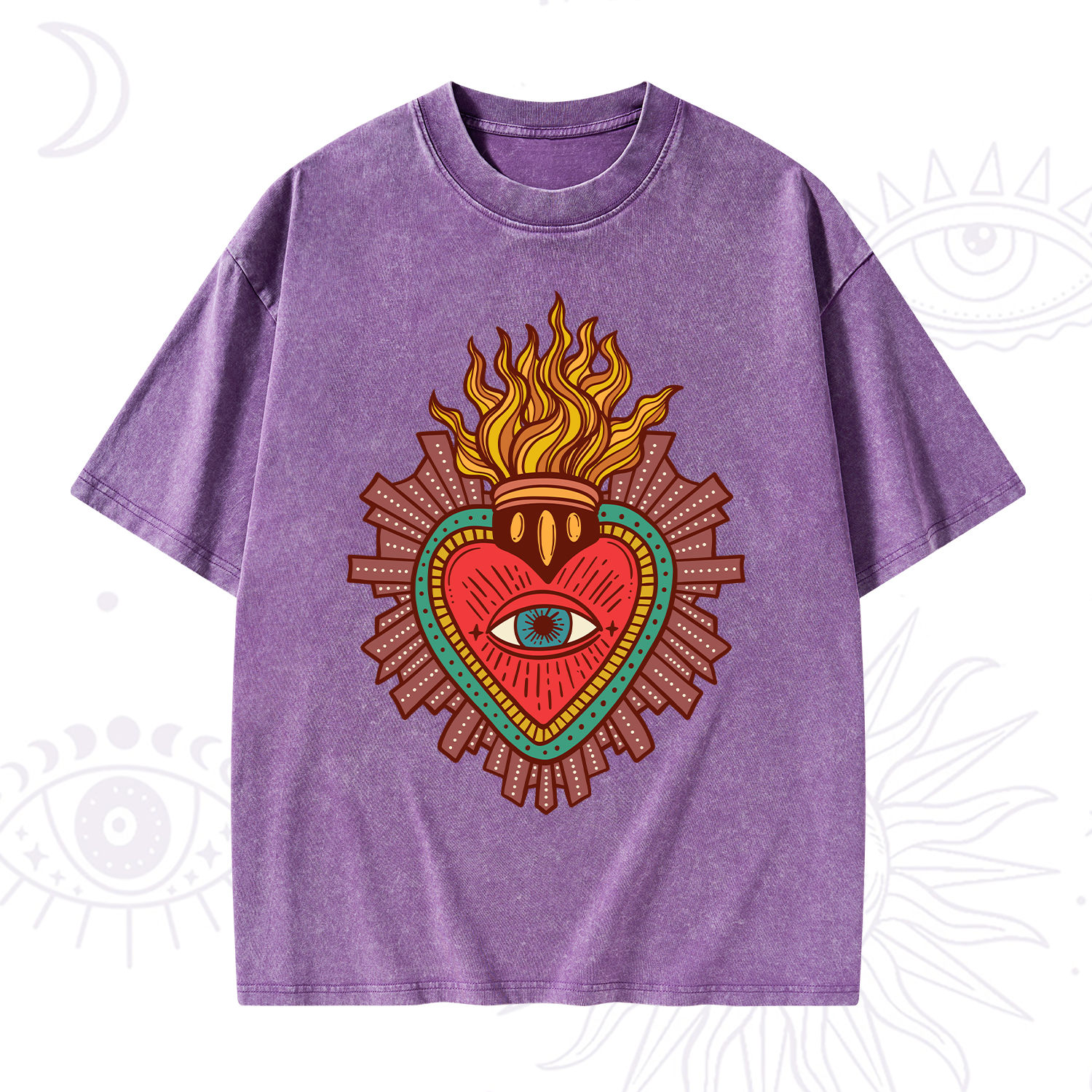 Purplehecate Sacred Heart Washed T-Shirt