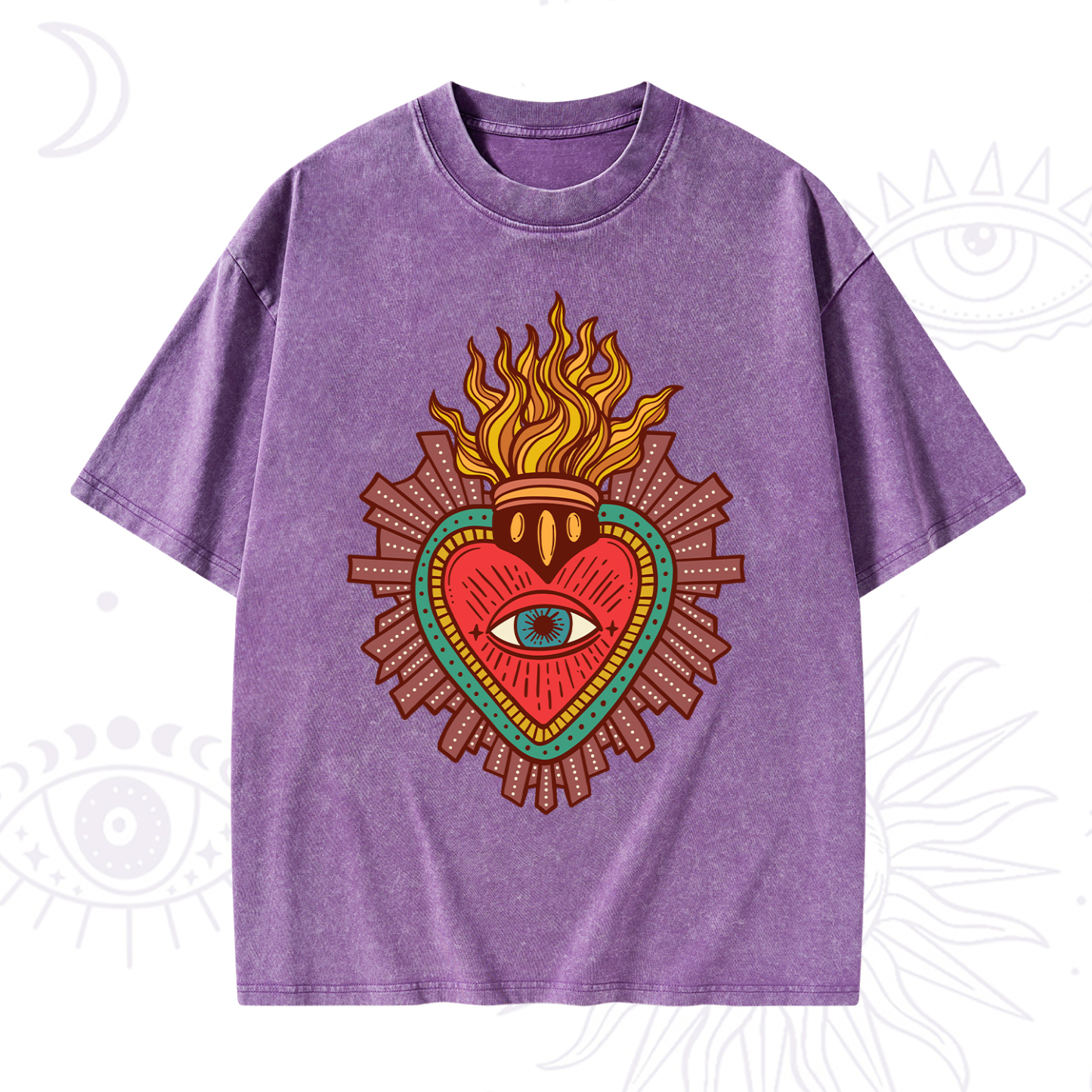 Purplehecate Sacred Heart Washed T-Shirt