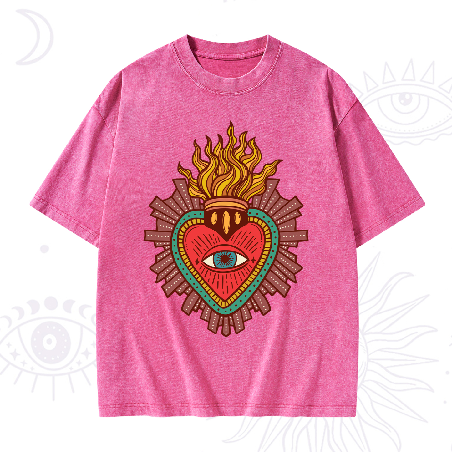 Purplehecate Sacred Heart Washed T-Shirt