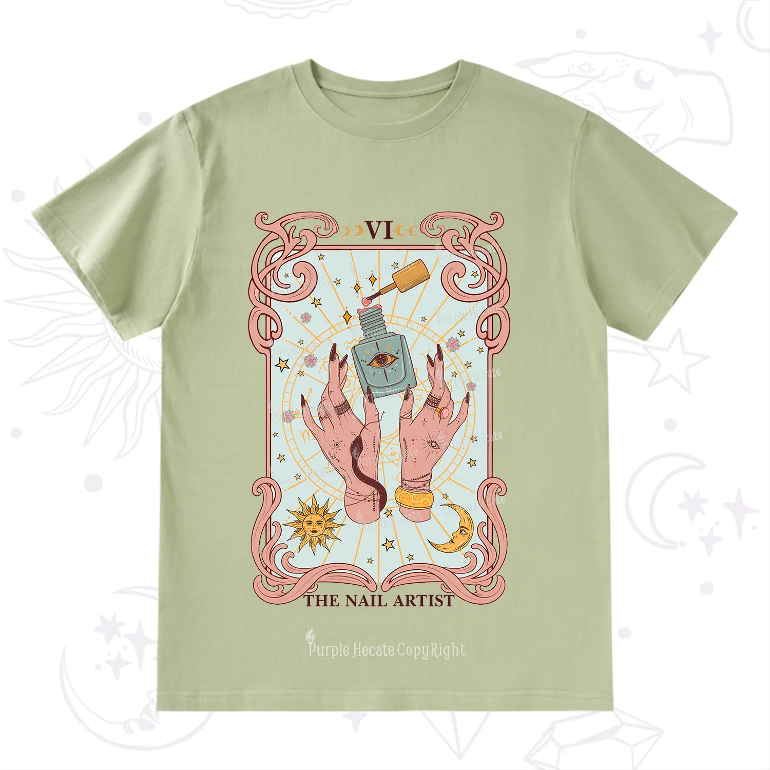 Purplehecate The Nail Artist Tarot T-Shirt