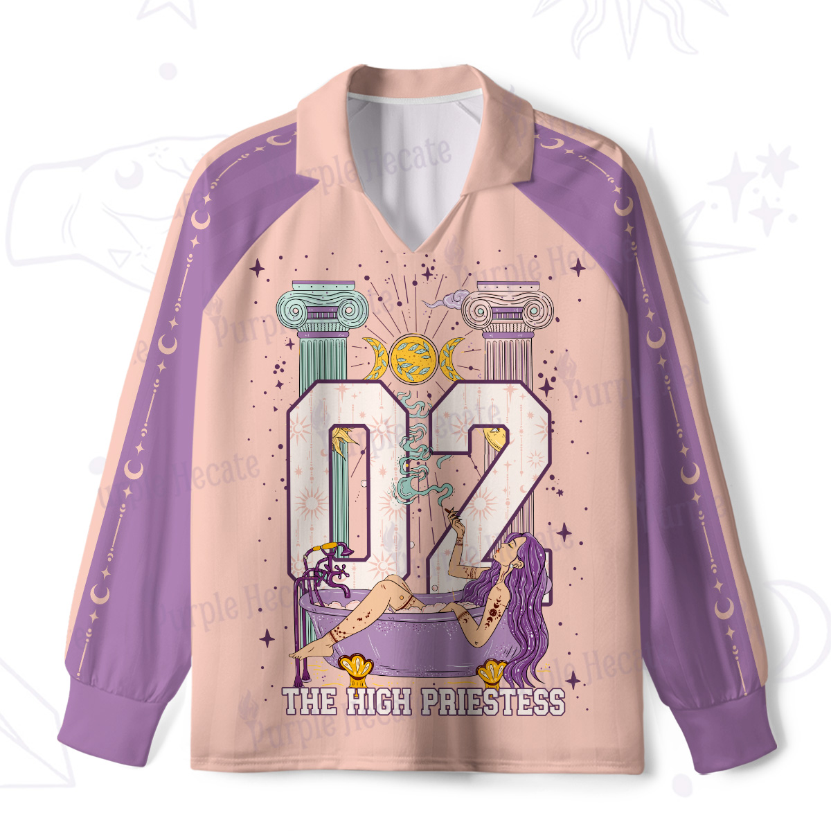 Purplehecate The High Priestess Long Sleeve Jersey Shirt