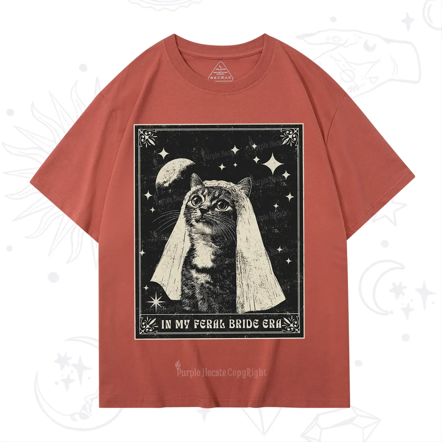 Purplehecate Cat In My Feral Bride Era Bachelorette T-Shirt