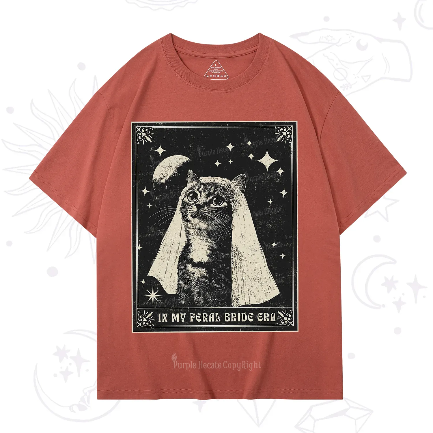 Purplehecate Cat In My Feral Bride Era Bachelorette T-Shirt