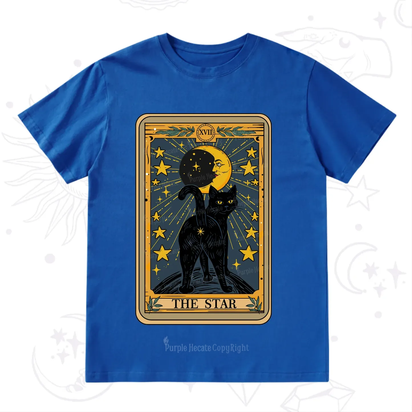 Purplehecate The Star Tarot Cat T-Shirt