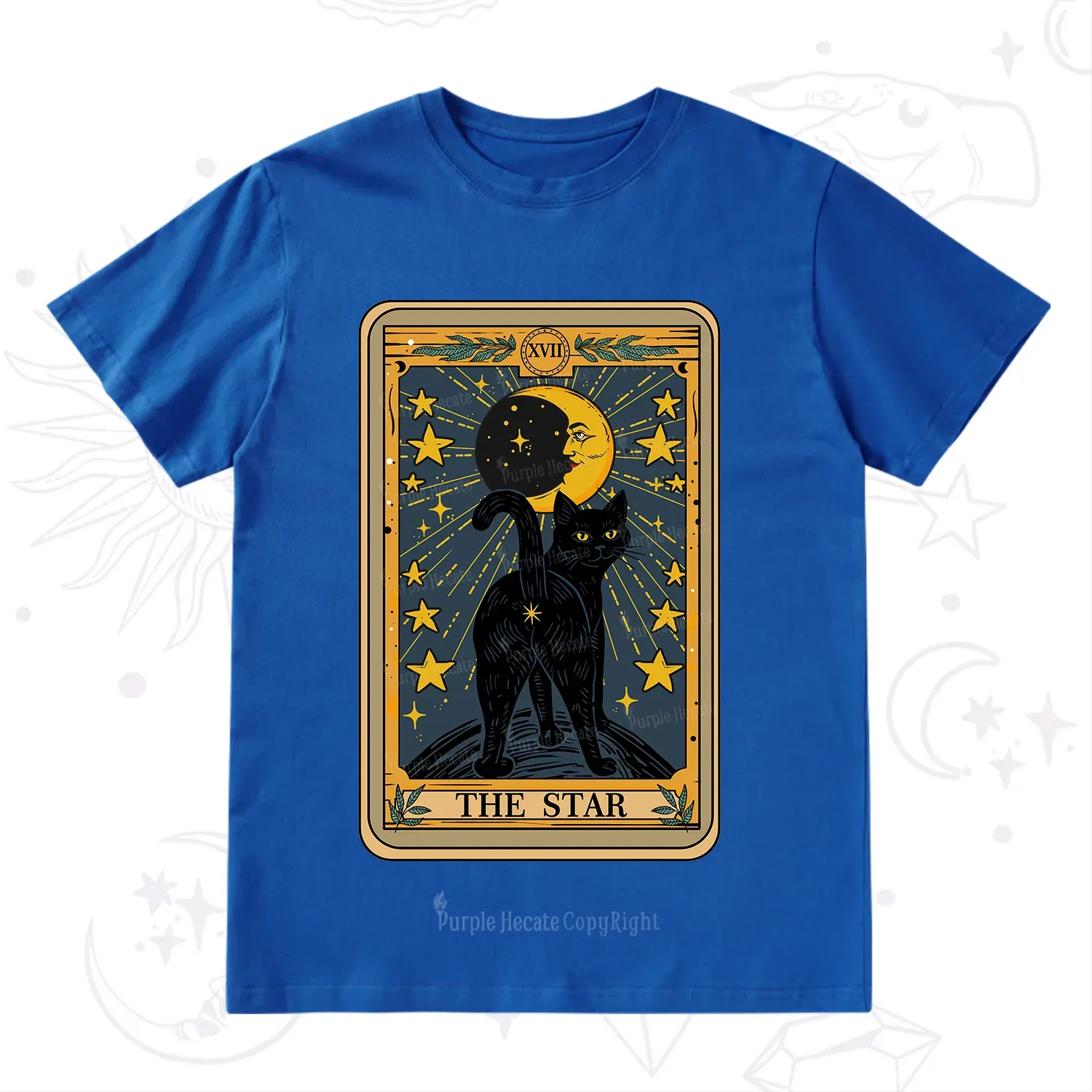 Purplehecate The Star Tarot Cat T-Shirt