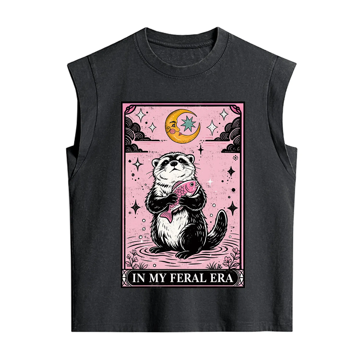 Purplehecate The In My Feral Era Tarot Otter Vintage Washed Tank