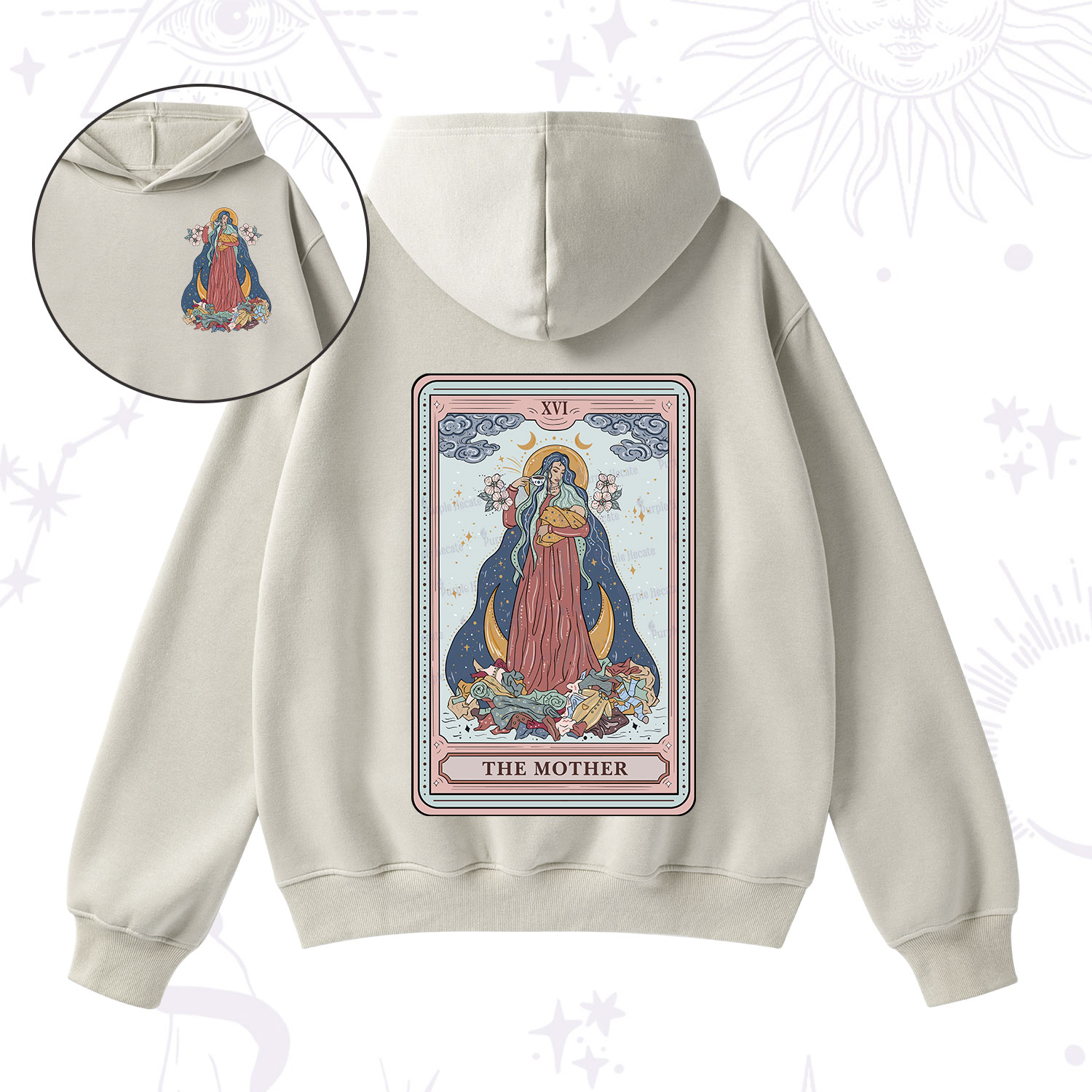 Purplehecate The Mother Tarot Fleece Hoodie Suit