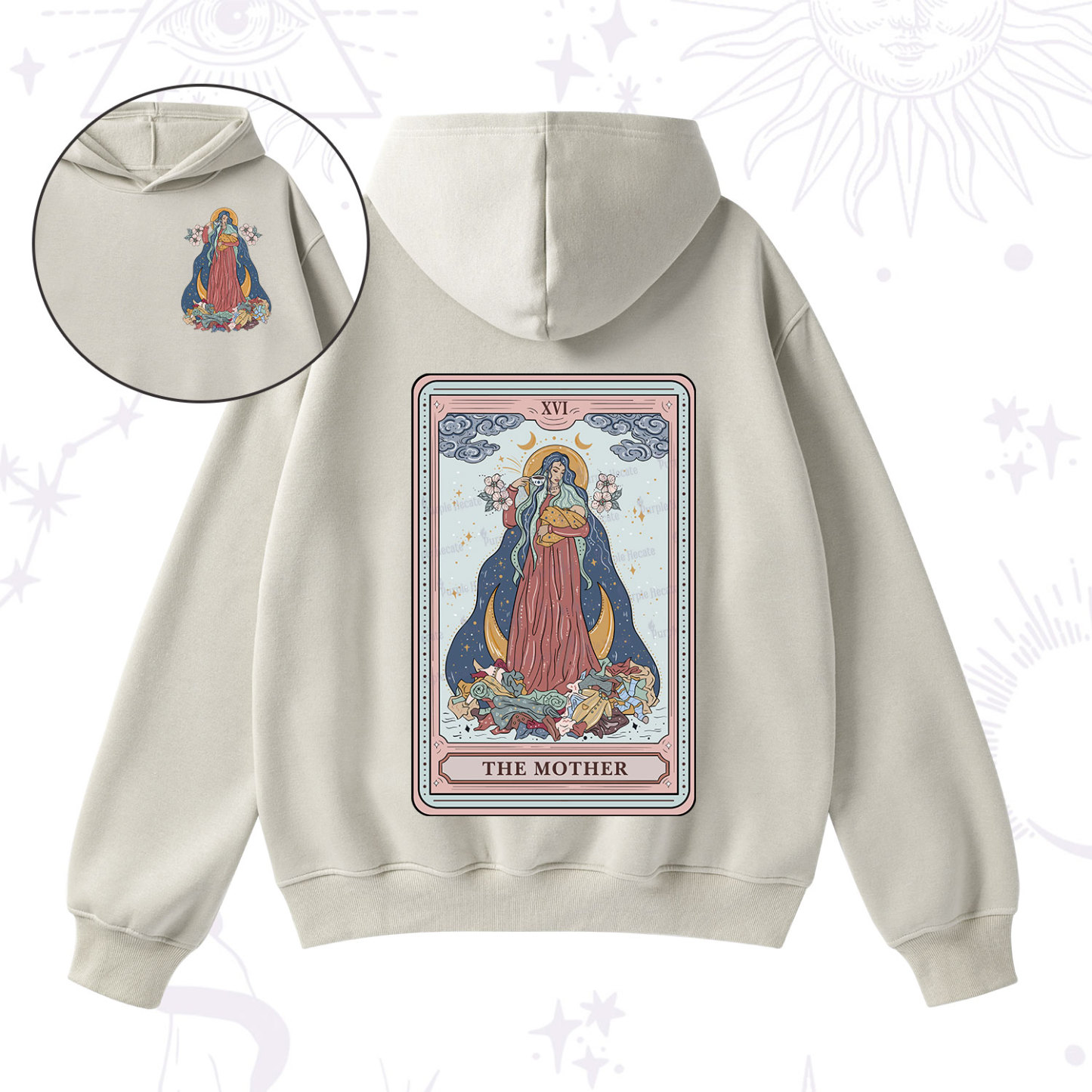 Purplehecate The Mother Tarot Fleece Hoodie Suit