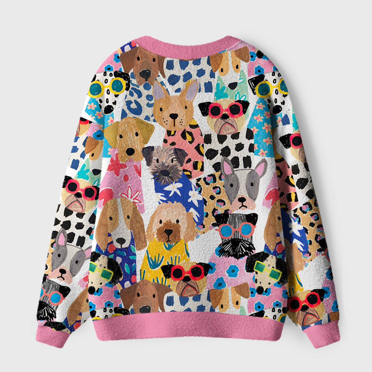 Purplehecate Puppy Parade Ugly Ugly Cardigan Sweaters