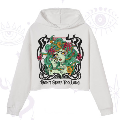 Purplehecate Don't Stare Too Long Crop Hoodie