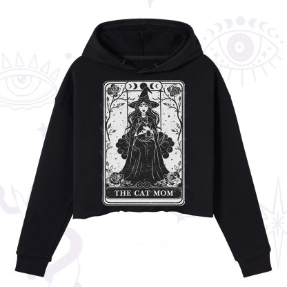Purplehecate The Witch Cat Mom Tarot Crop Hoodie