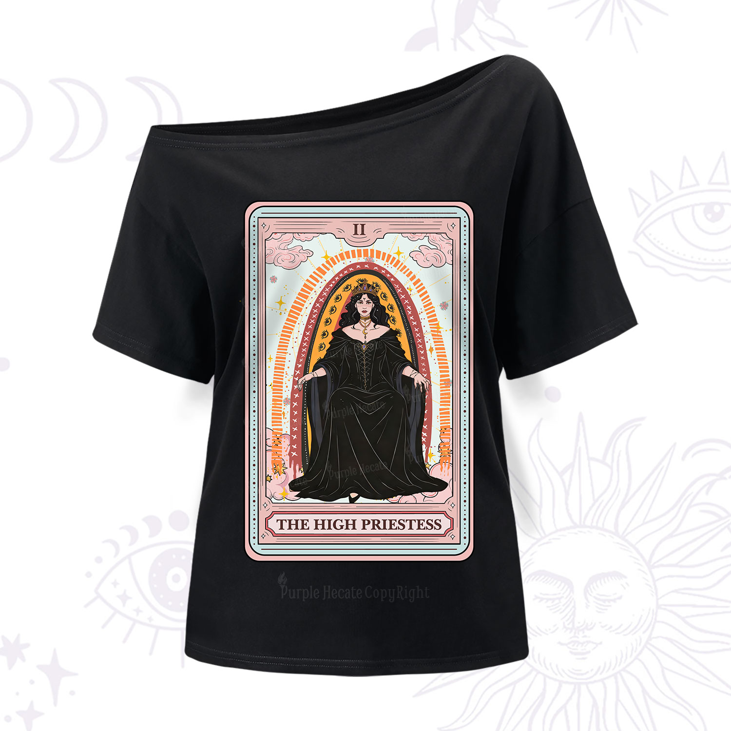 Purplehecate The High Priestess Tarot One Shoulder T-Shirt