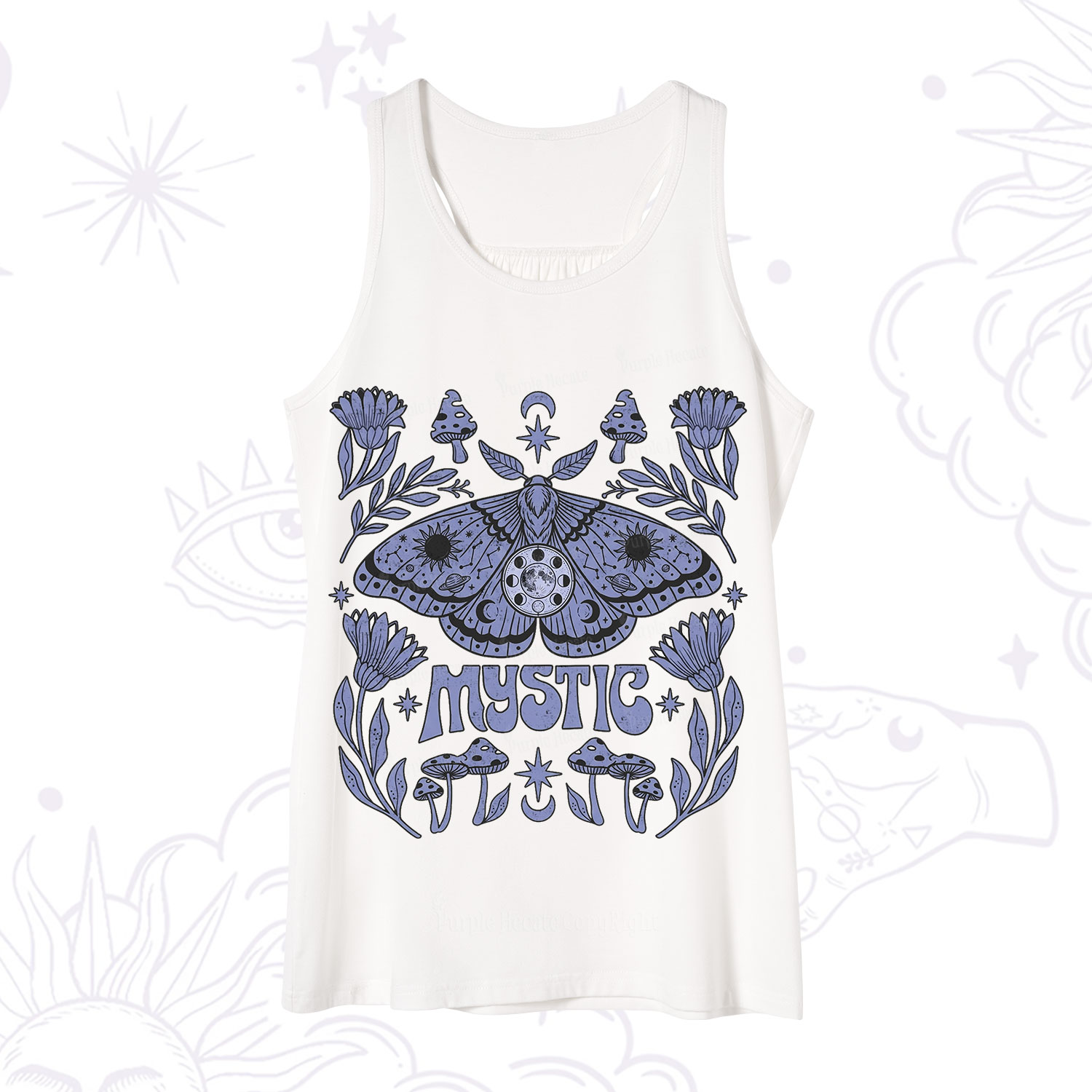 Purplehecate Celestial Moth Mushrooms Tank