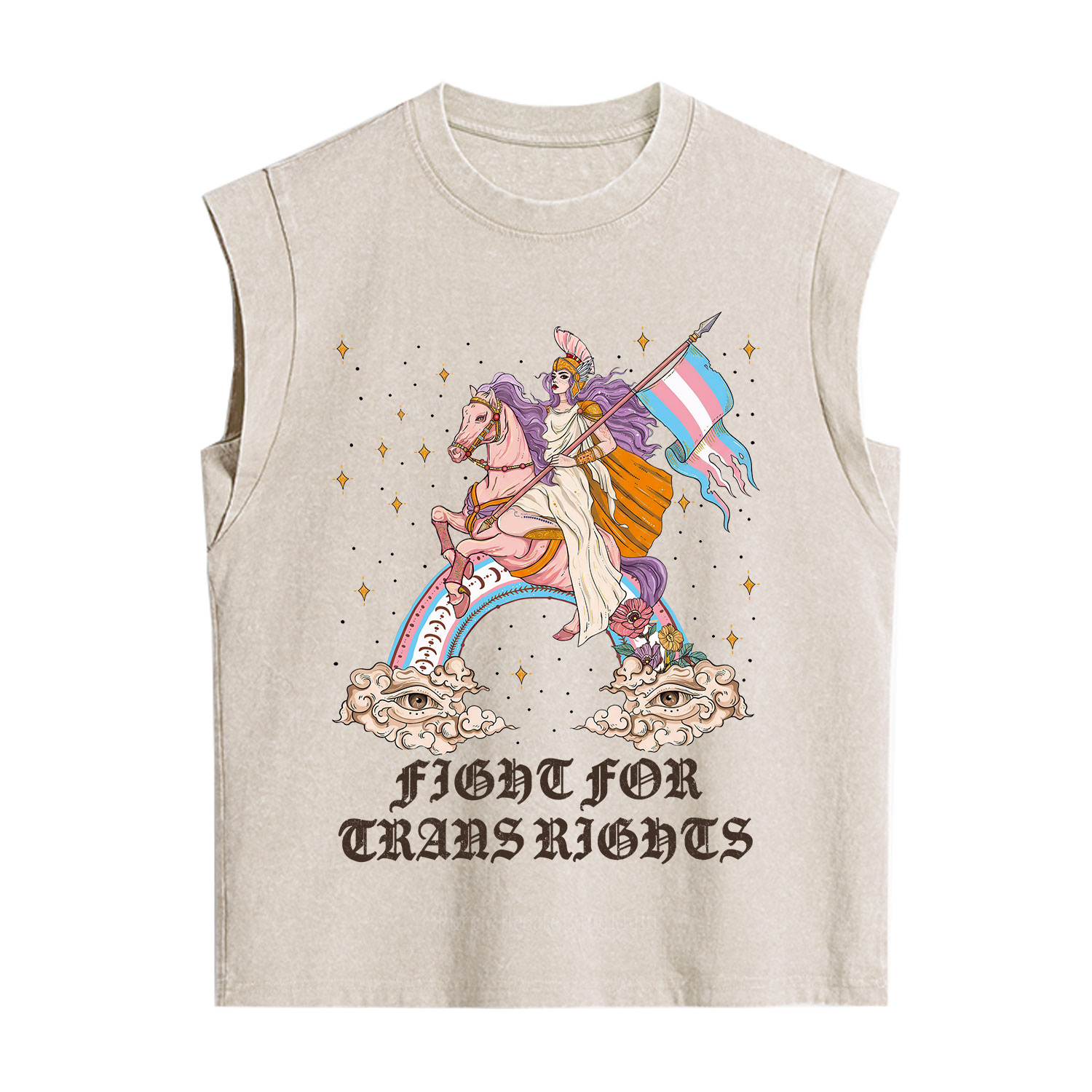 Purplehecate Fight for Trans Rights Knight Vintage Washed Tank