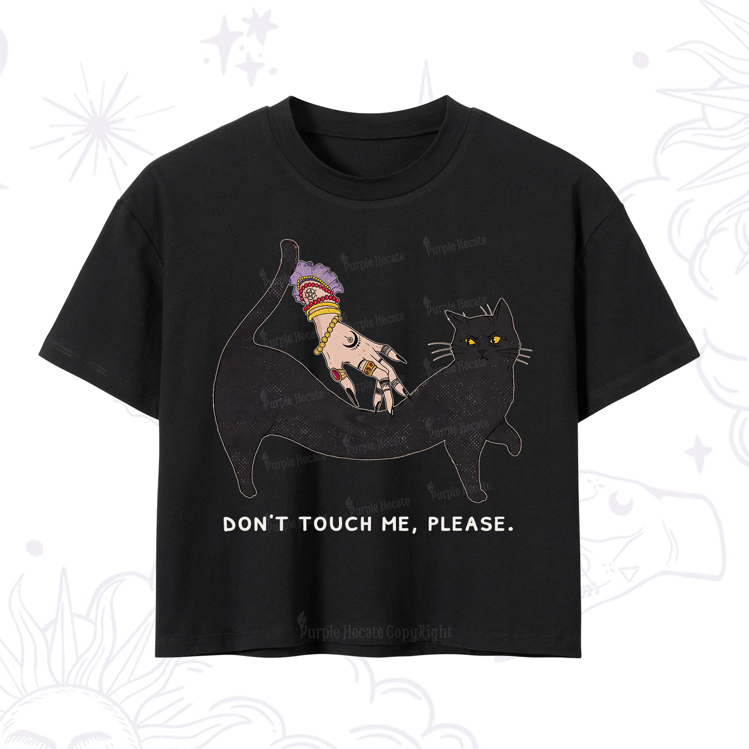 Purplehecate Don't Touch Me Crop T-Shirt