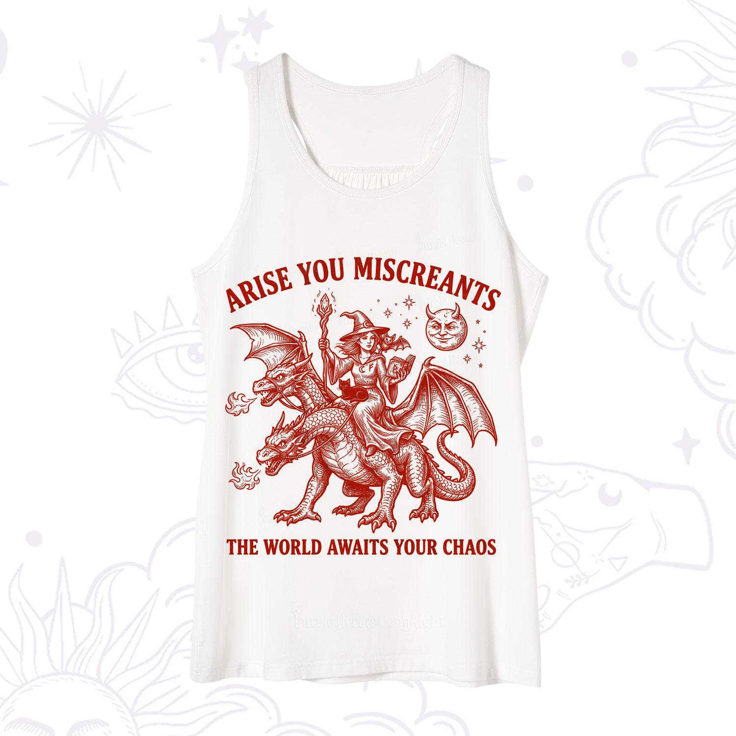 Purplehecate Arise You Miscreants Chaos Rider Witch Tank