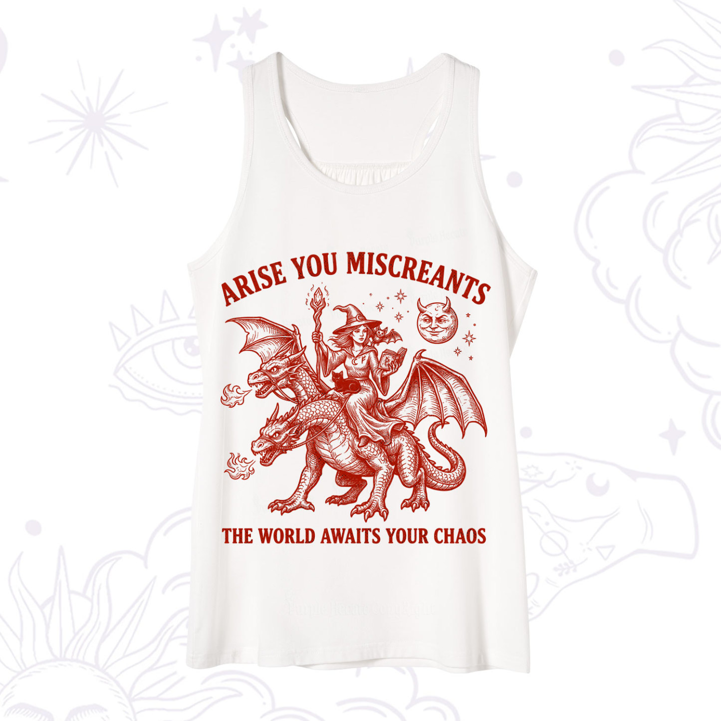 Purplehecate Arise You Miscreants Chaos Rider Witch Tank