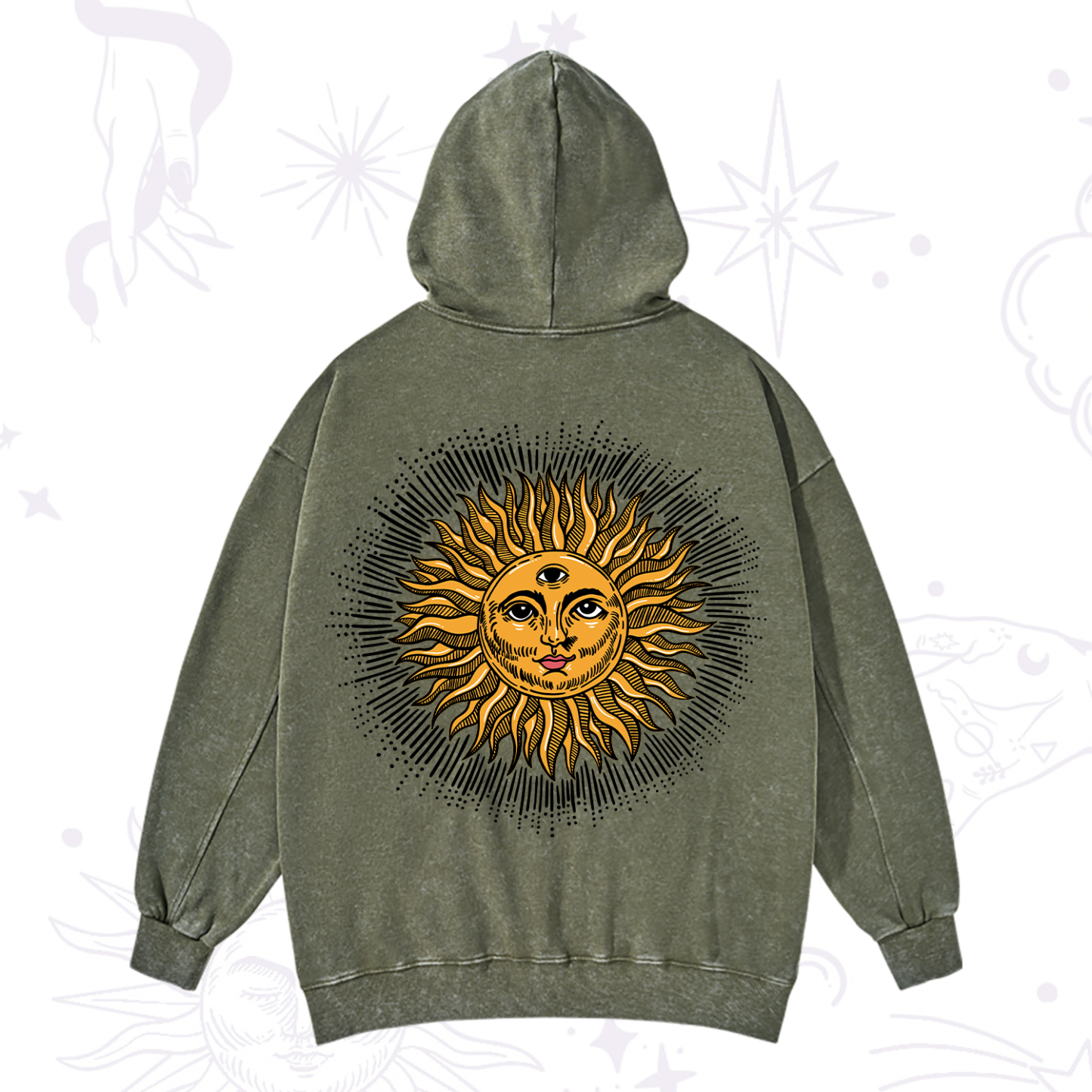 Purplehecate Sat Nam Washed Hoodie