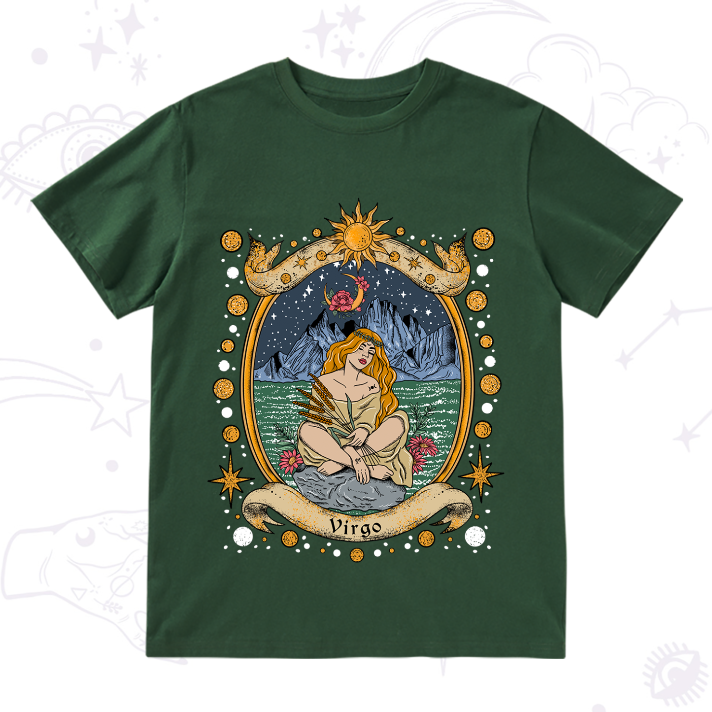Purplehecate Celestial Virgo Zodiac T-Shirt