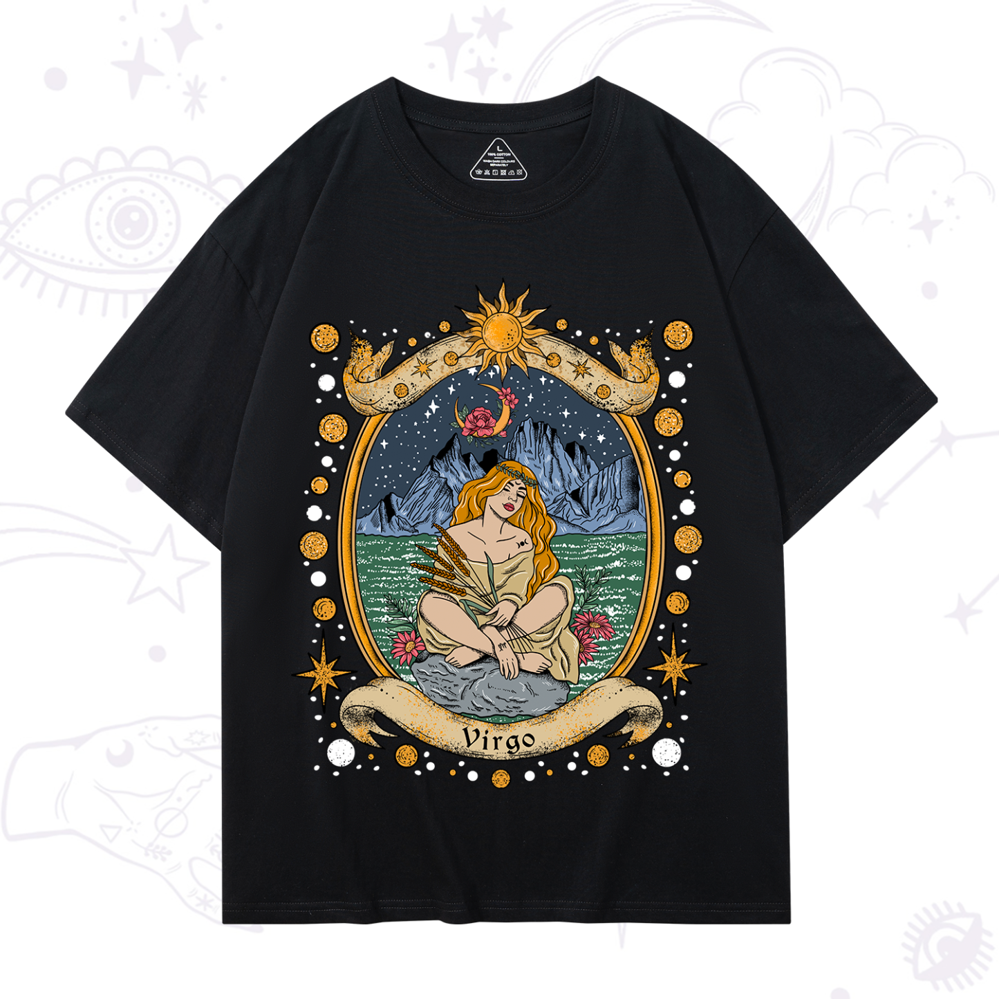 Magic Purplehecate Celestial Virgo Zodiac T-Shirt