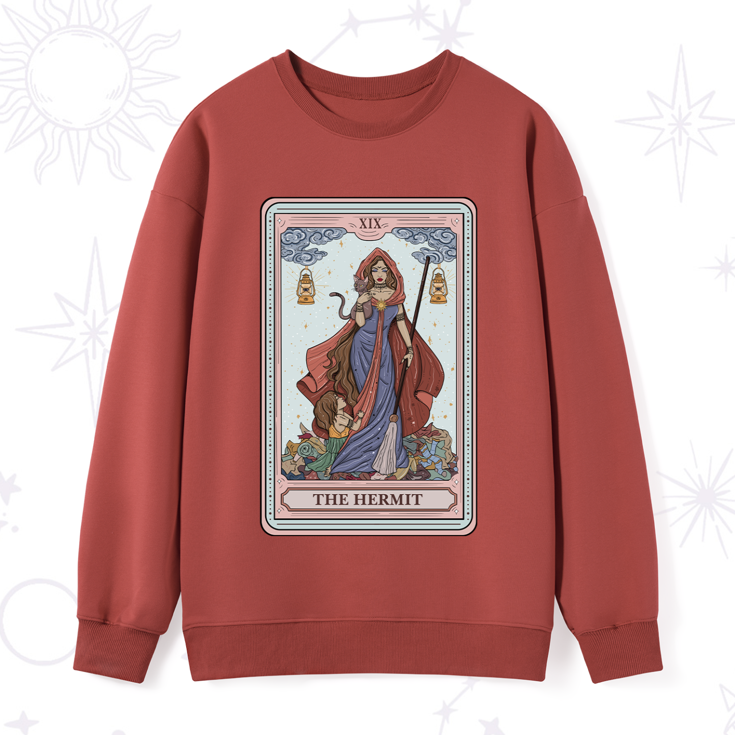 Purplehecate The Hermit Tarot Card Sweatshirt
