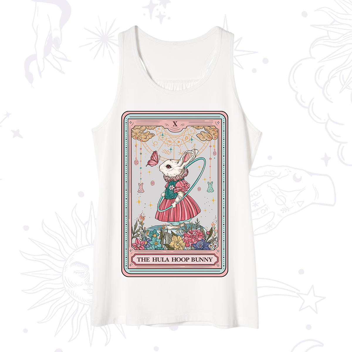 Purplehecate The Hula Hoop Bunny Tarot Tank