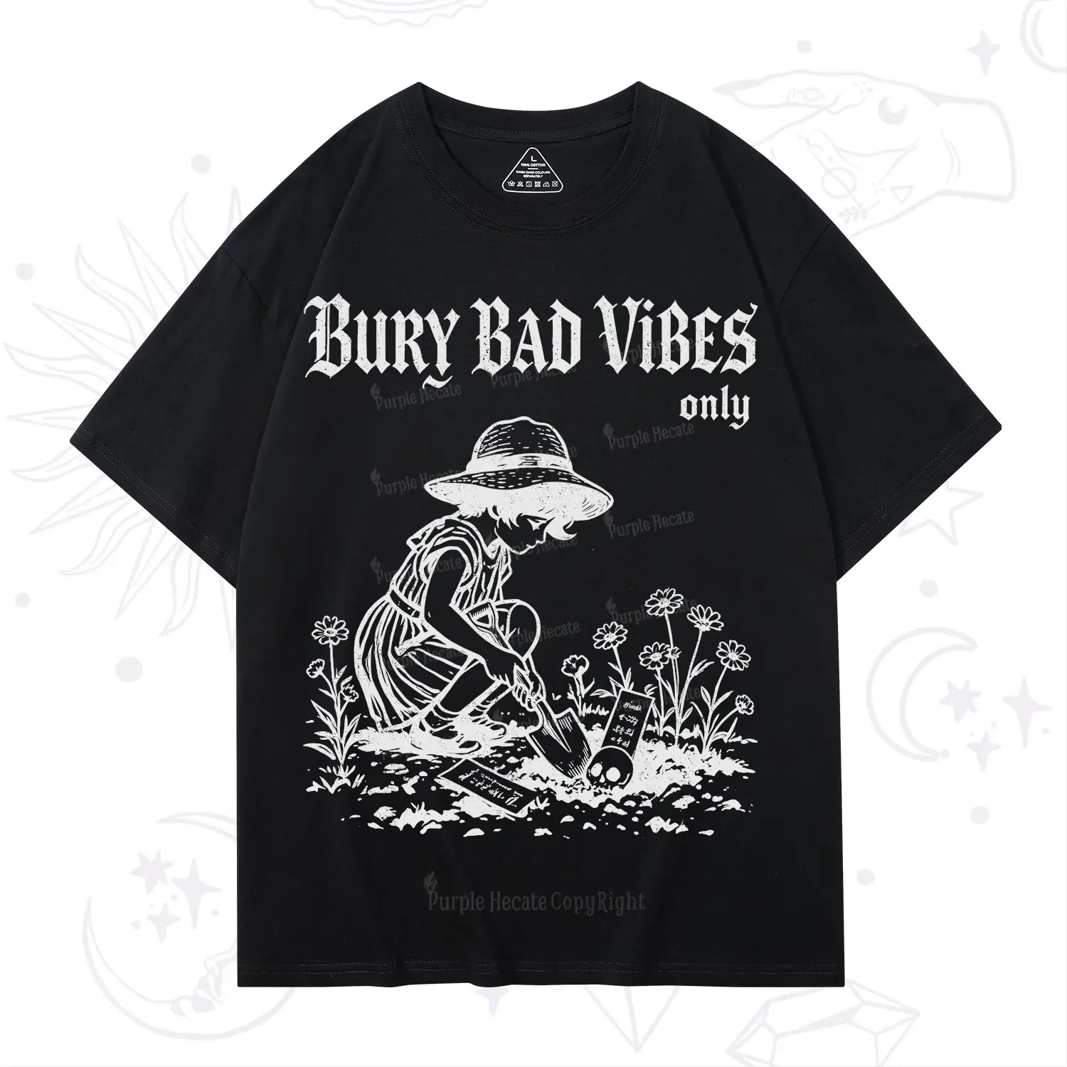 Purplehecate Bury Bad Vibes Only T-Shirt