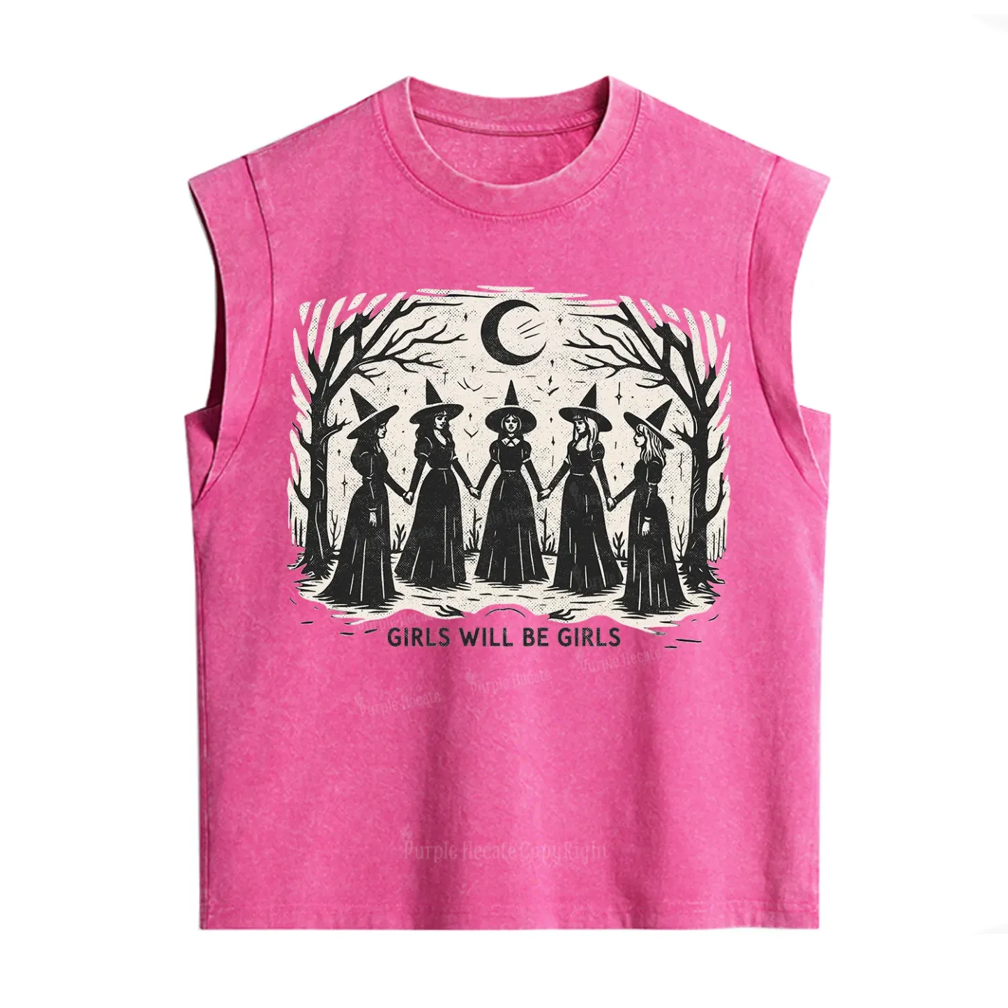 Purplehecate Girls Will Be Girls Vintage Washed Tank