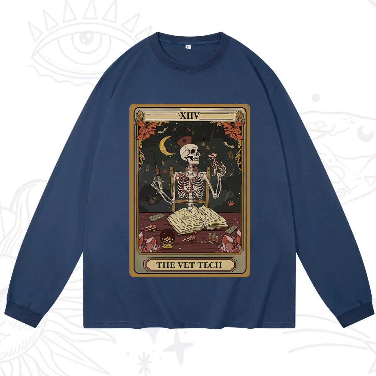 Purplehecate The Vet Tech Skeleton Tarot Long Sleeve T-Shirt
