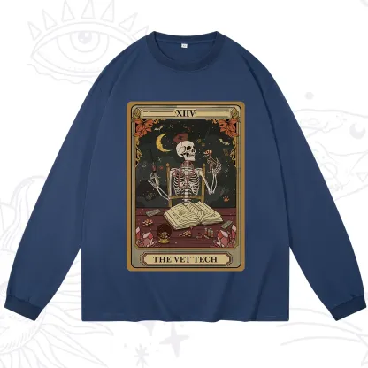 Purplehecate The Vet Tech Skeleton Tarot Long Sleeve T-Shirt
