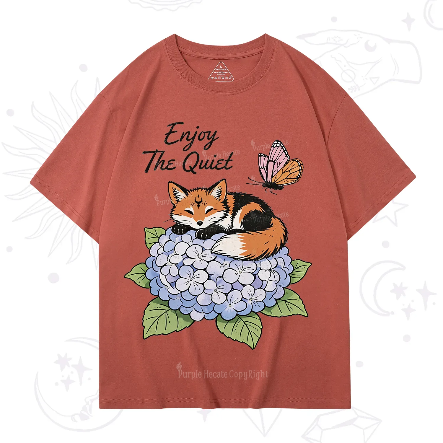 Purplehecate Enjoy The Quiet Fox T-Shirt