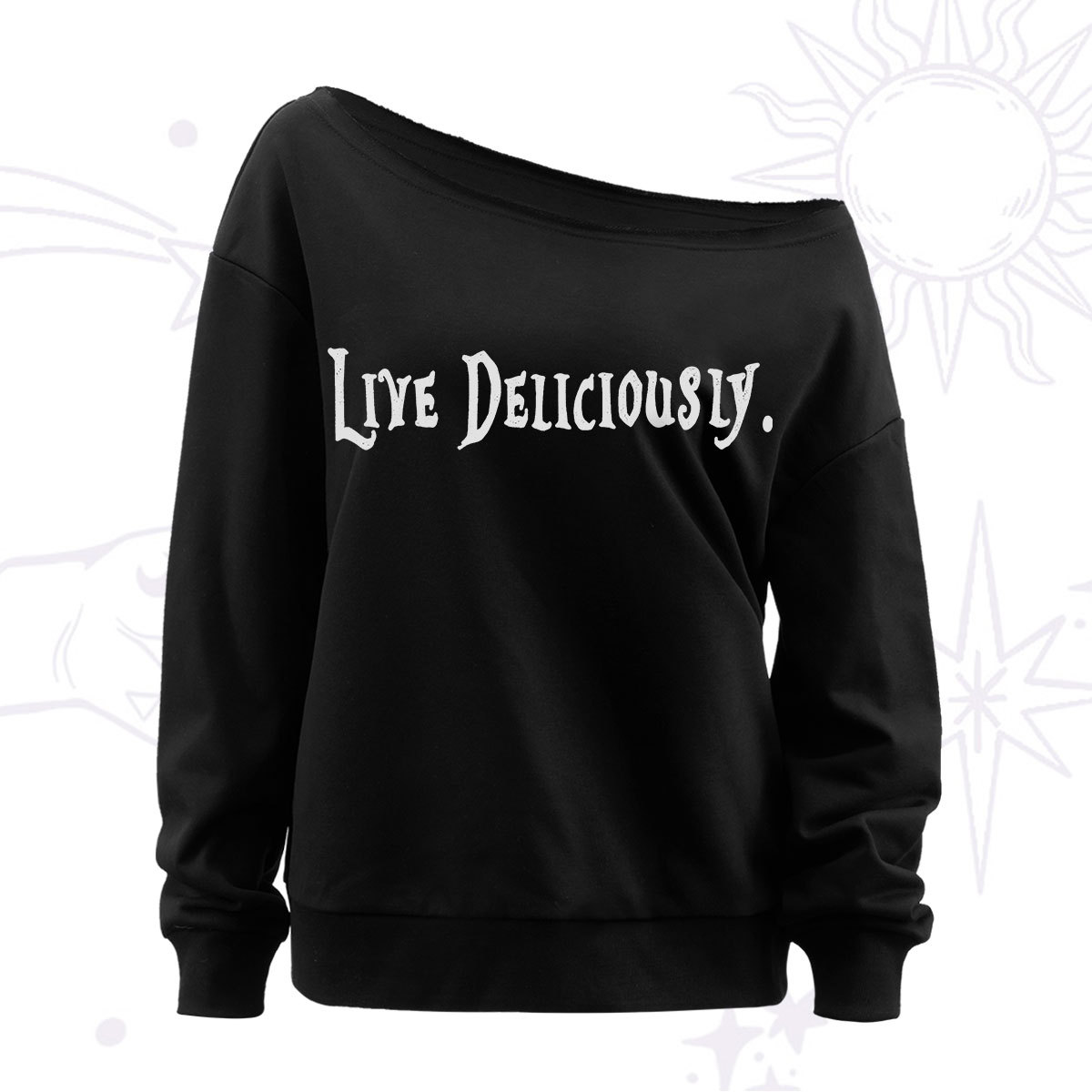 Purplehecate Live Deliciously Off The Shoulder Sweat