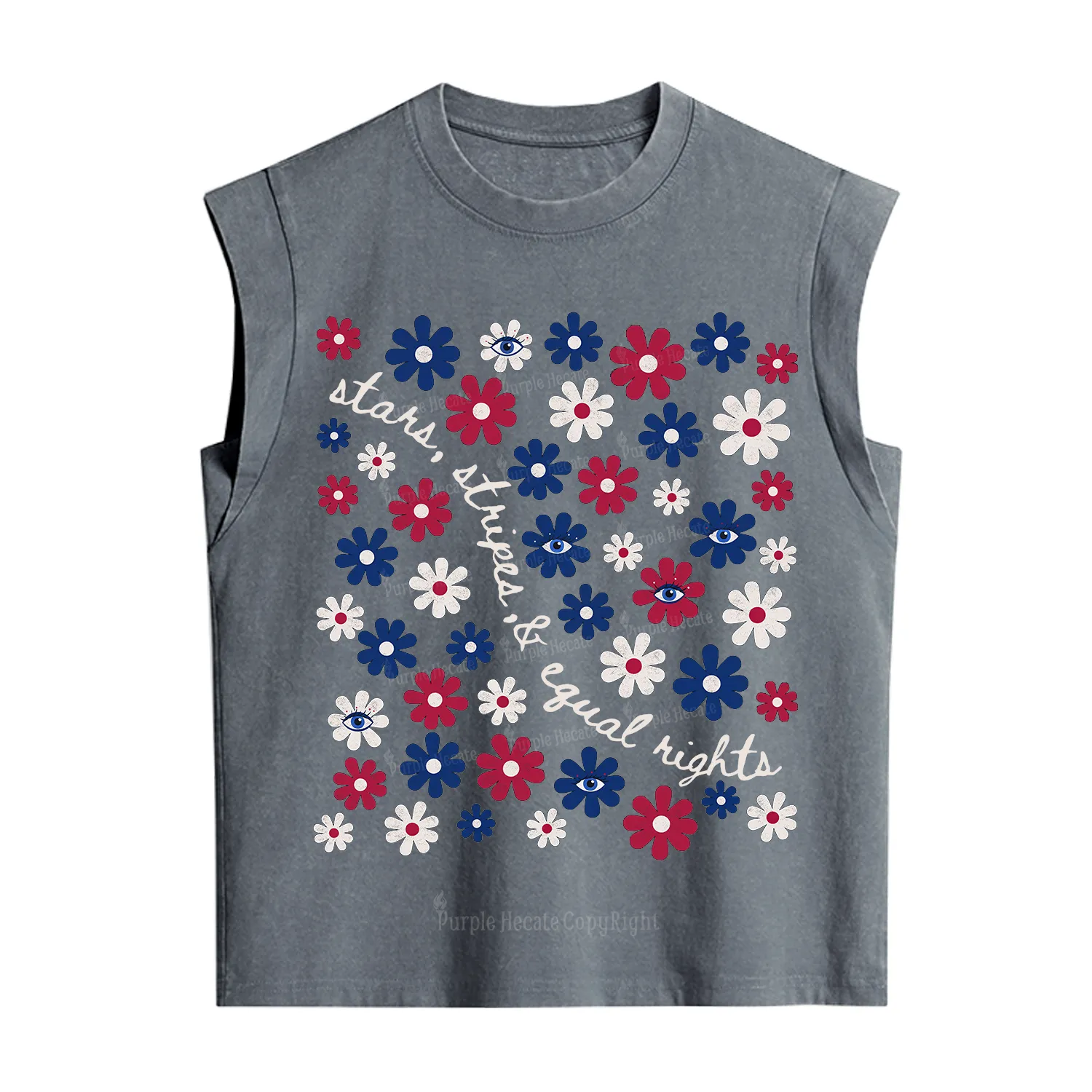 Purplehecate Stars Stripes Equal Rights Vintage Washed Tank