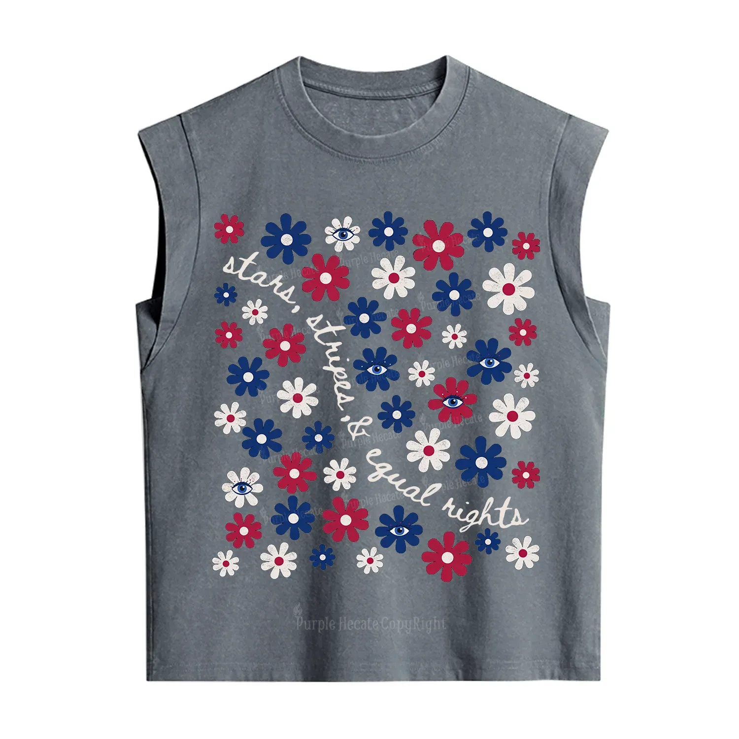Purplehecate Stars Stripes Equal Rights Vintage Washed Tank