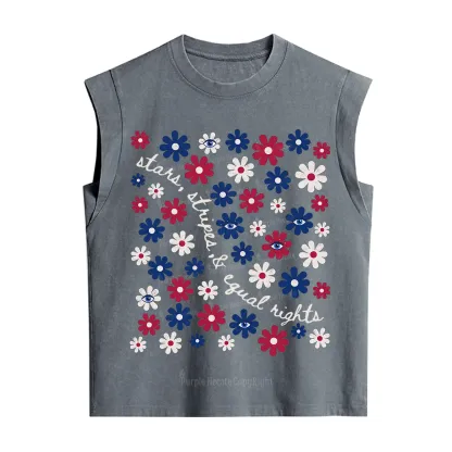 Purplehecate Stars Stripes Equal Rights Vintage Washed Tank
