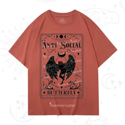 Purplehecate The Antisocial Butterfly Oracle Card T-Shirt