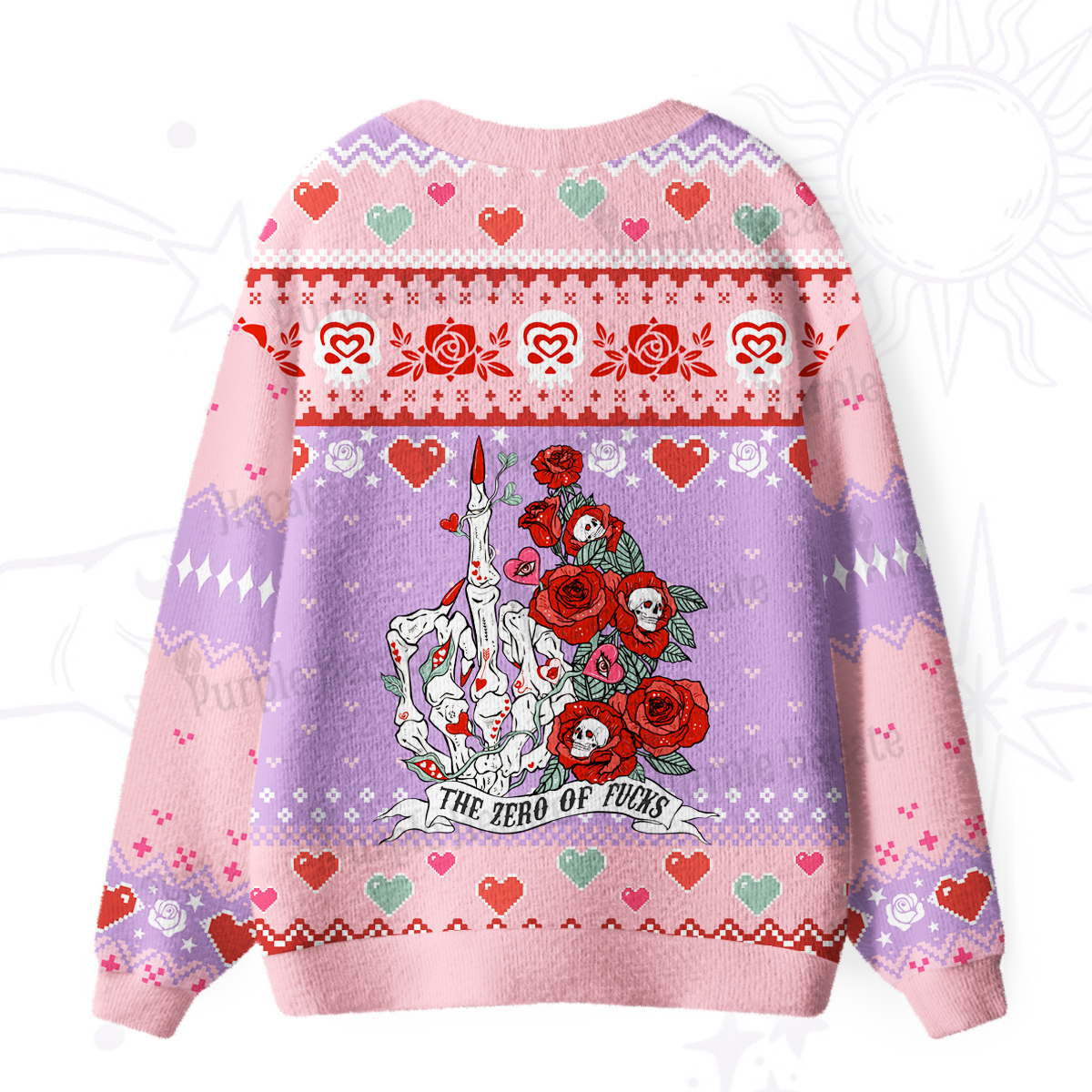 Purplehecate The Zero Of Fucks Ugly Cardigan Sweaters