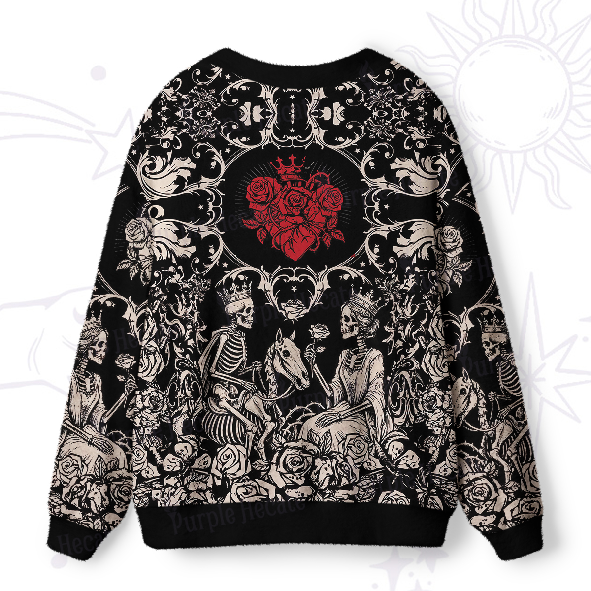 Purplehecate Gothic Rosecourt Heart of Bones Ugly Cardigan Sweaters