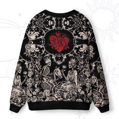 Purplehecate Gothic Rosecourt Heart of Bones Ugly Cardigan Sweaters