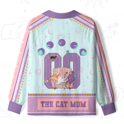 Purplehecate The Cat Mom Long Sleeve Jersey Shirt