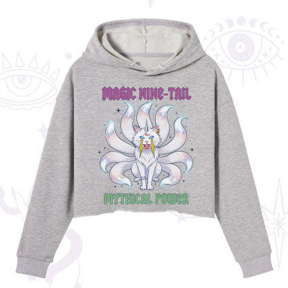 Purplehecate Magic Nine Tail Cat Crop Hoodie
