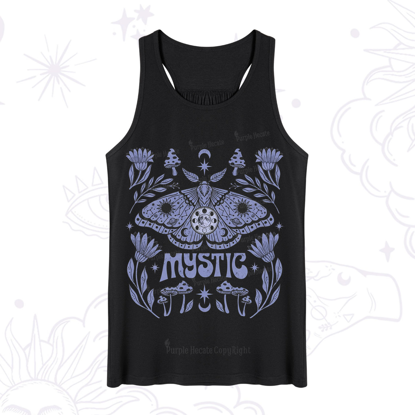 Purplehecate Celestial Moth Mushrooms Tank