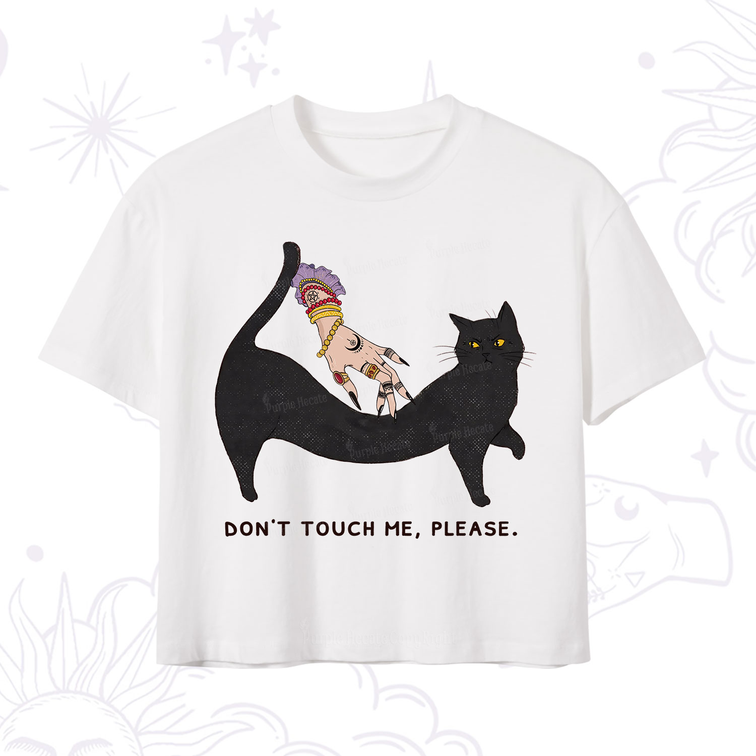 Purplehecate Don't Touch Me Crop T-Shirt