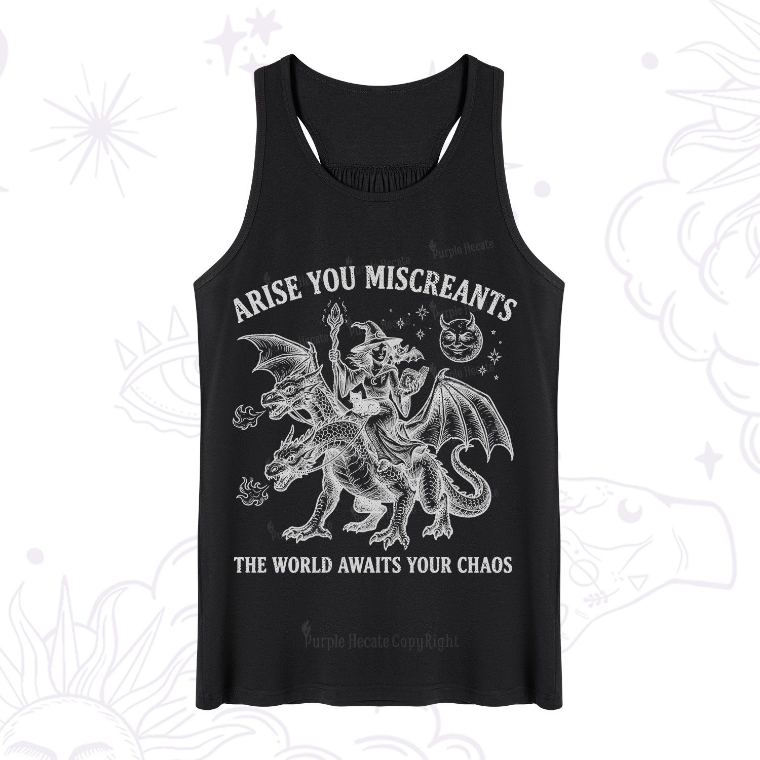 Purplehecate Arise You Miscreants Chaos Rider Witch Tank