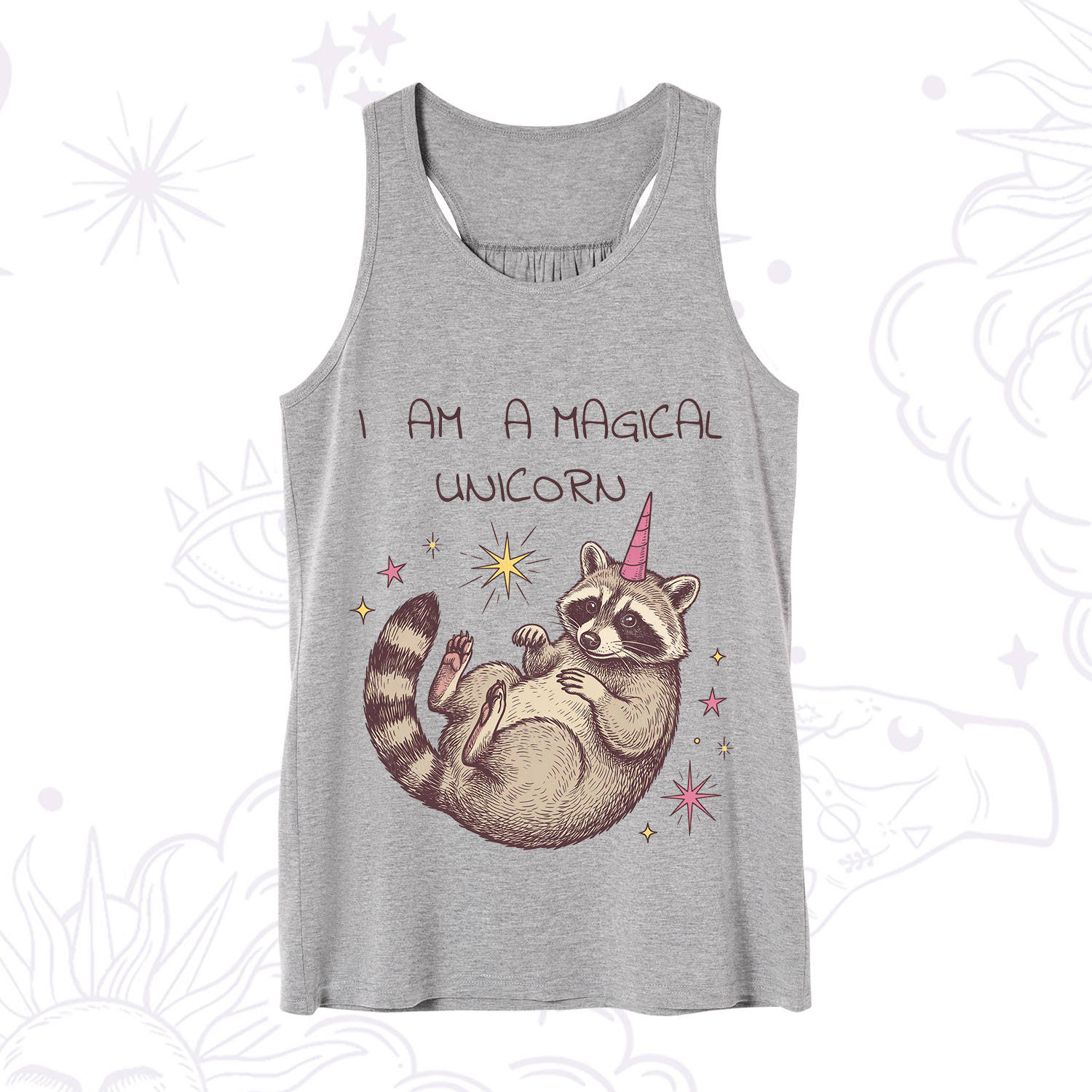 Purplehecate I Am A Magical Unicorn Raccoon Tank