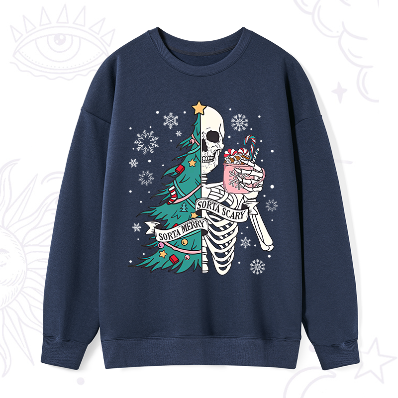 Purplehecate Sorta Merry Sorta Scary Christmas Sweatshirt