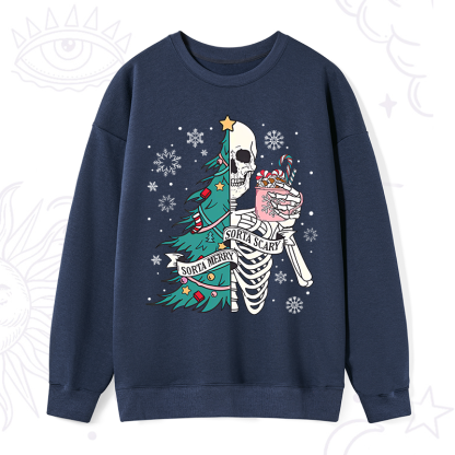 Purplehecate Sorta Merry Sorta Scary Christmas Sweatshirt